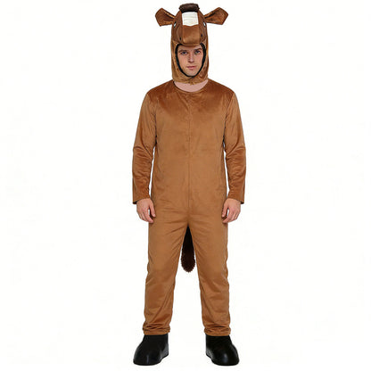 One-Piece Horse Costume with Hood for Performances