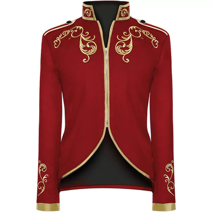 Red Carnival Cloak with Gold Trim