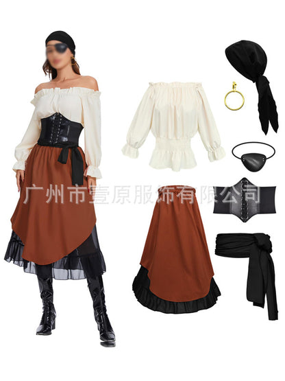Halloween Pirate Costume with Accessories