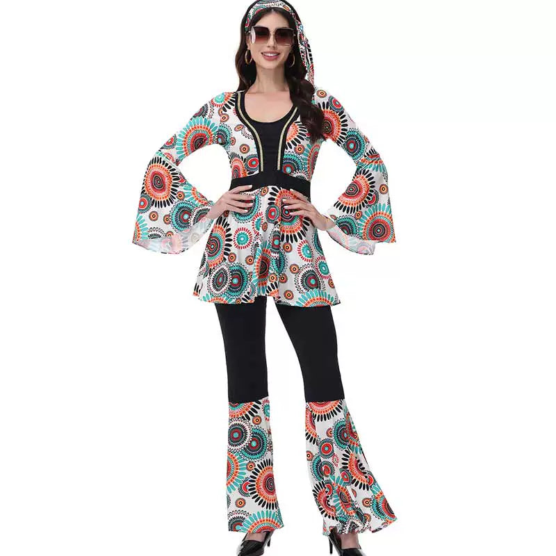 Retro 60s–70s disco costume with pants