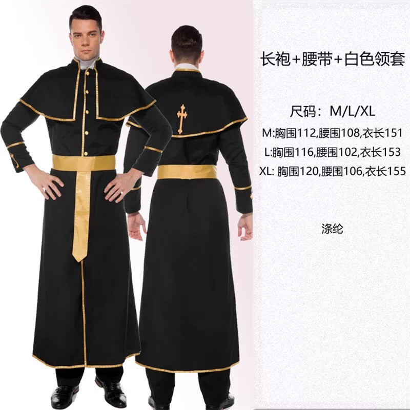 Long Costume Robe with Belt for Cosplay