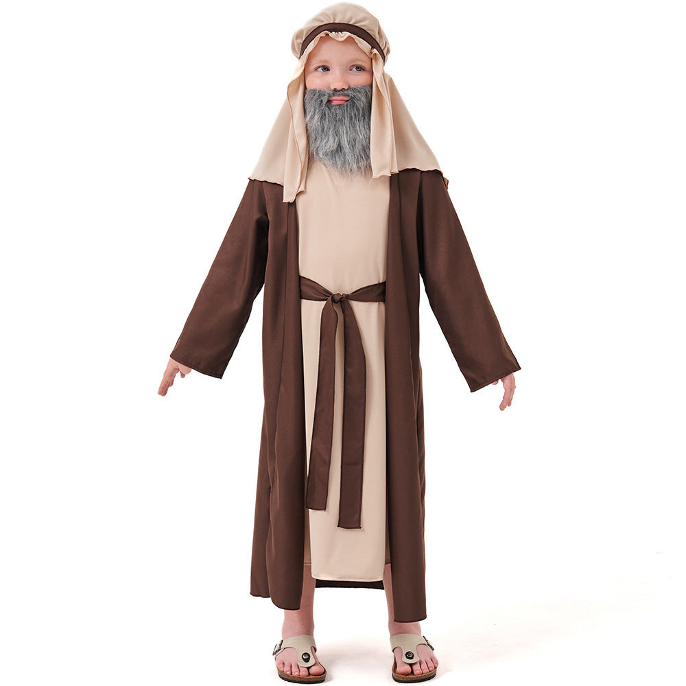 Biblical Elder Costume with Robe and Beard