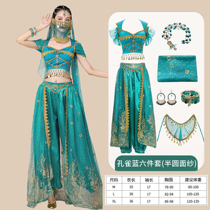 Belly Dance Costume with Veil and Accessories