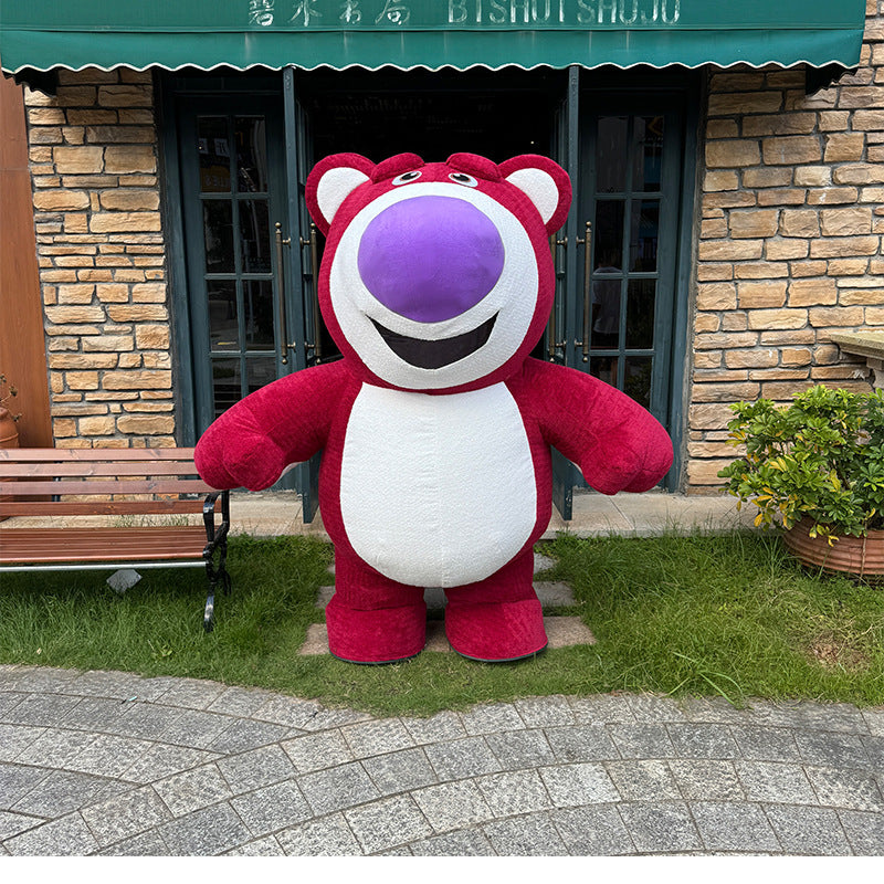 Large Plush Bear Figure for Decor and Photos