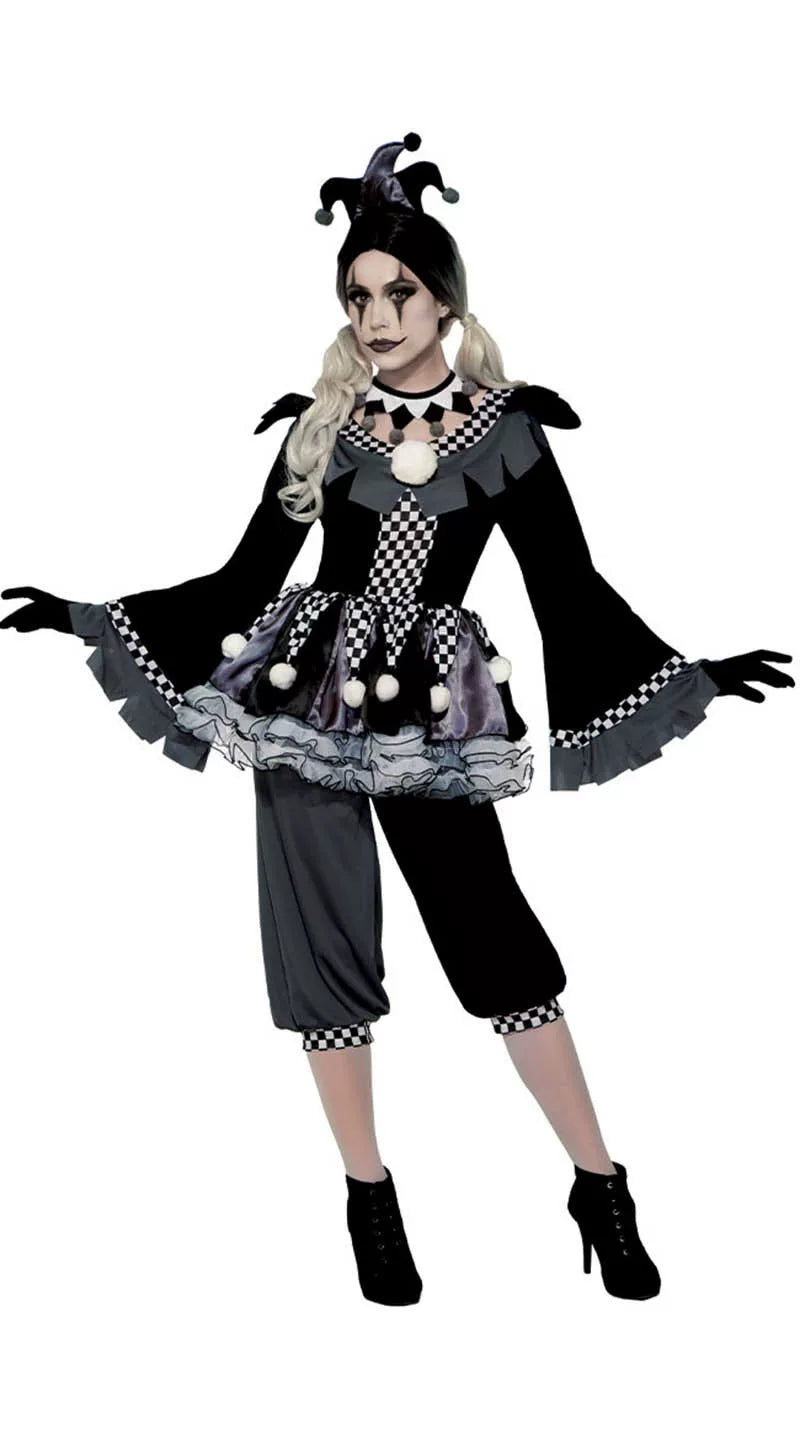Black-and-White Jester Costume Set