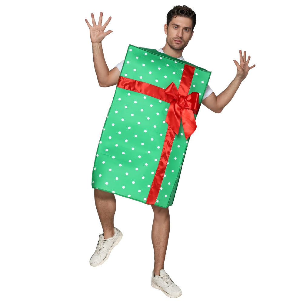 New Year’s Gift Box Costume with Red Bow