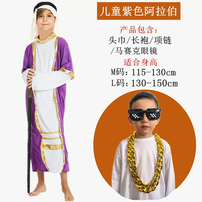 Arabian-style carnival costume with accessories