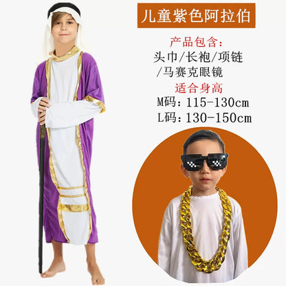 Arabian-style carnival costume with accessories
