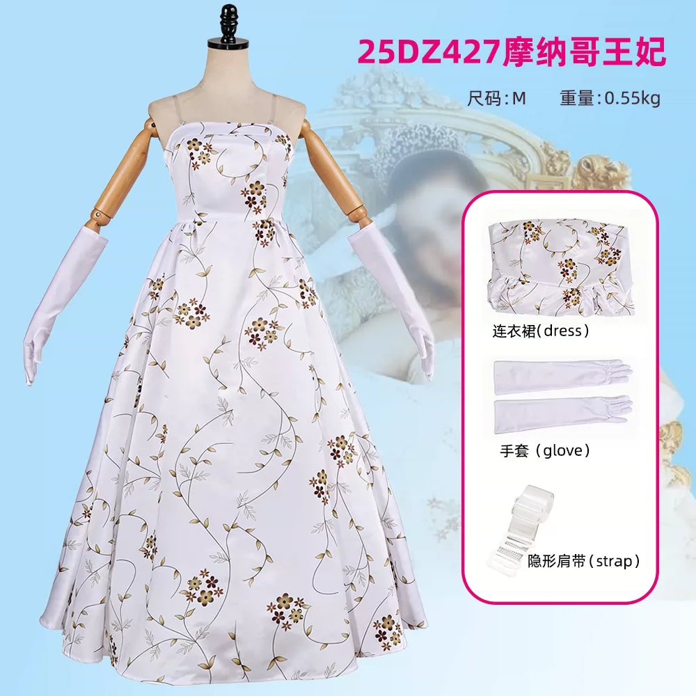 Mia Costume: White Cosplay Dress with Gloves