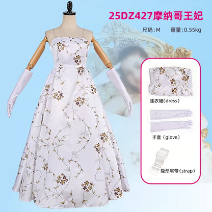 Mia Costume: White Cosplay Dress with Gloves