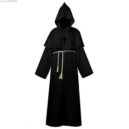 Black Carnival Cloak with Pointed Hood