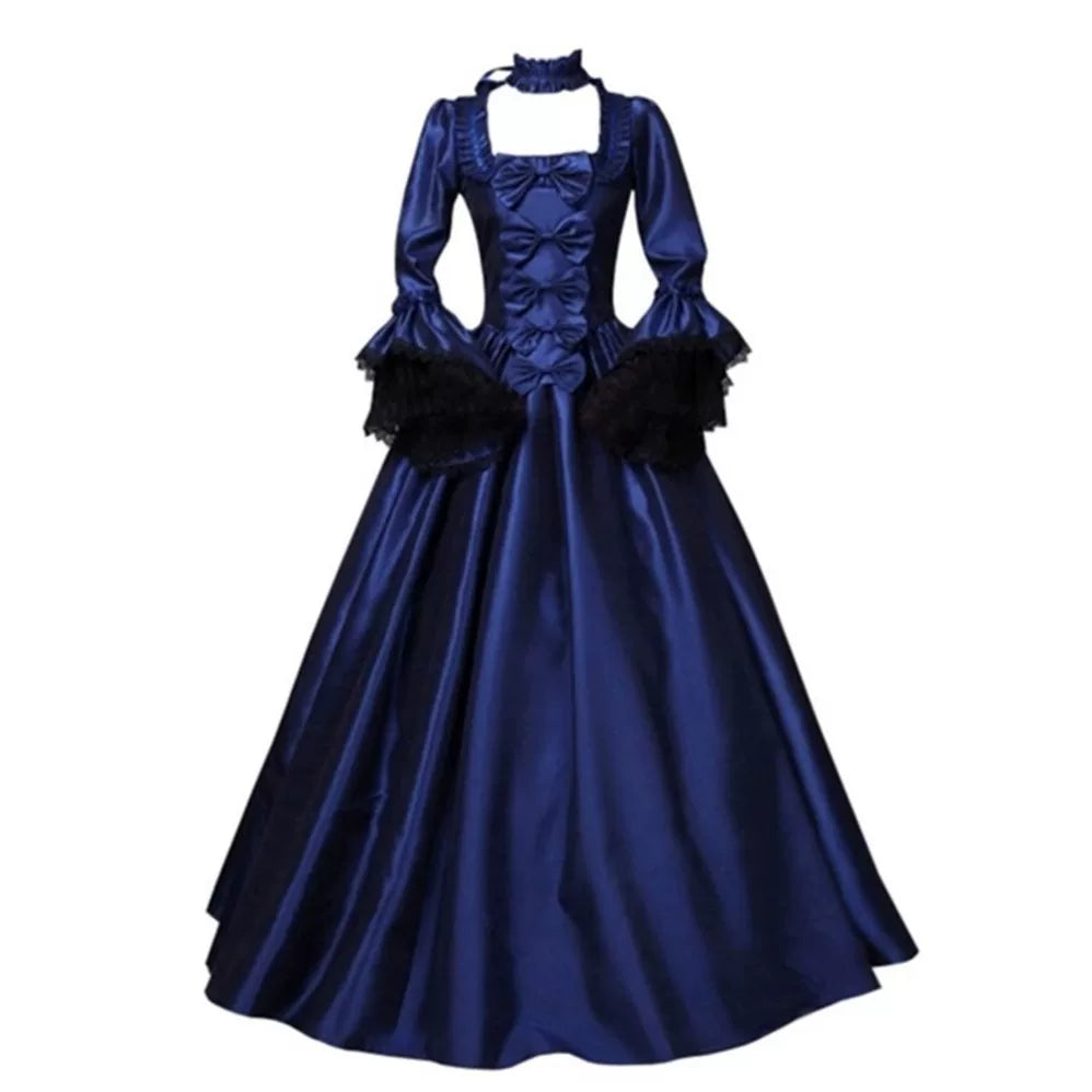 Victorian Gothic Dress with Puff Sleeves