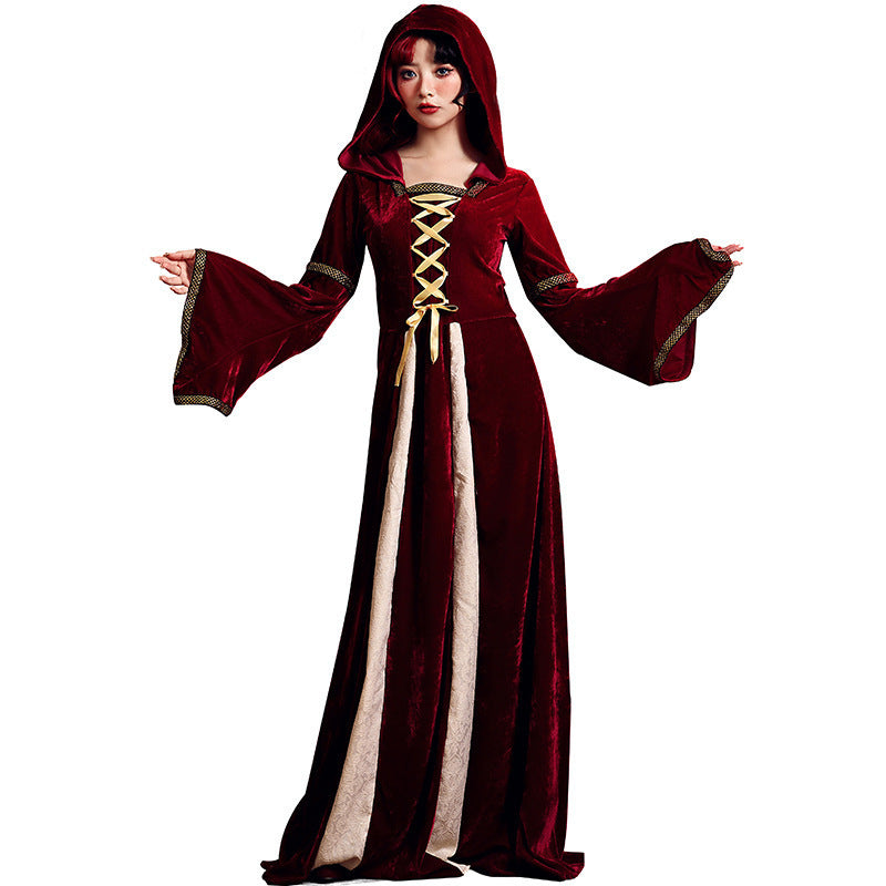 Medieval Hooded Dress, Gothic Style