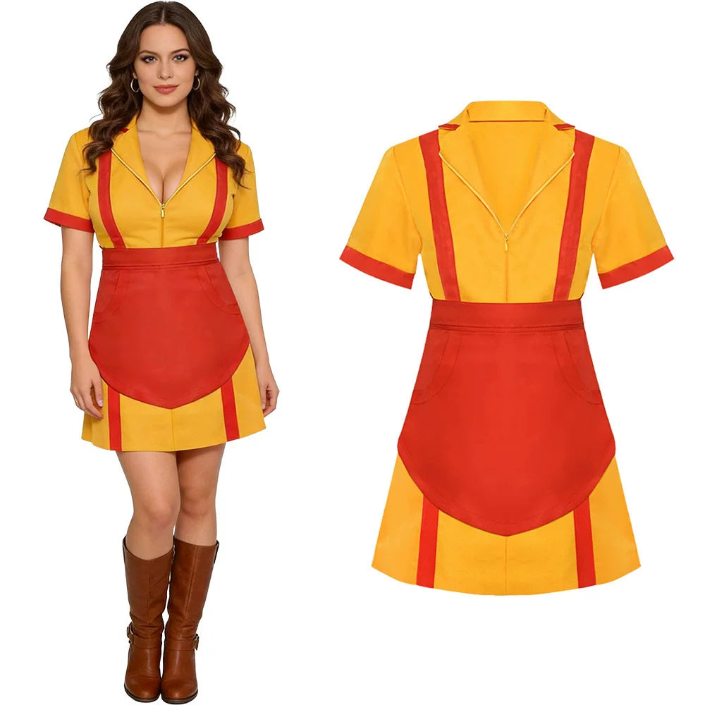 Diner-Style Carnival Dress with Apron