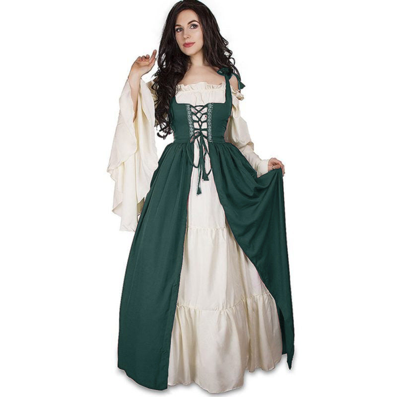 Layered Renaissance-Style Costume Dress