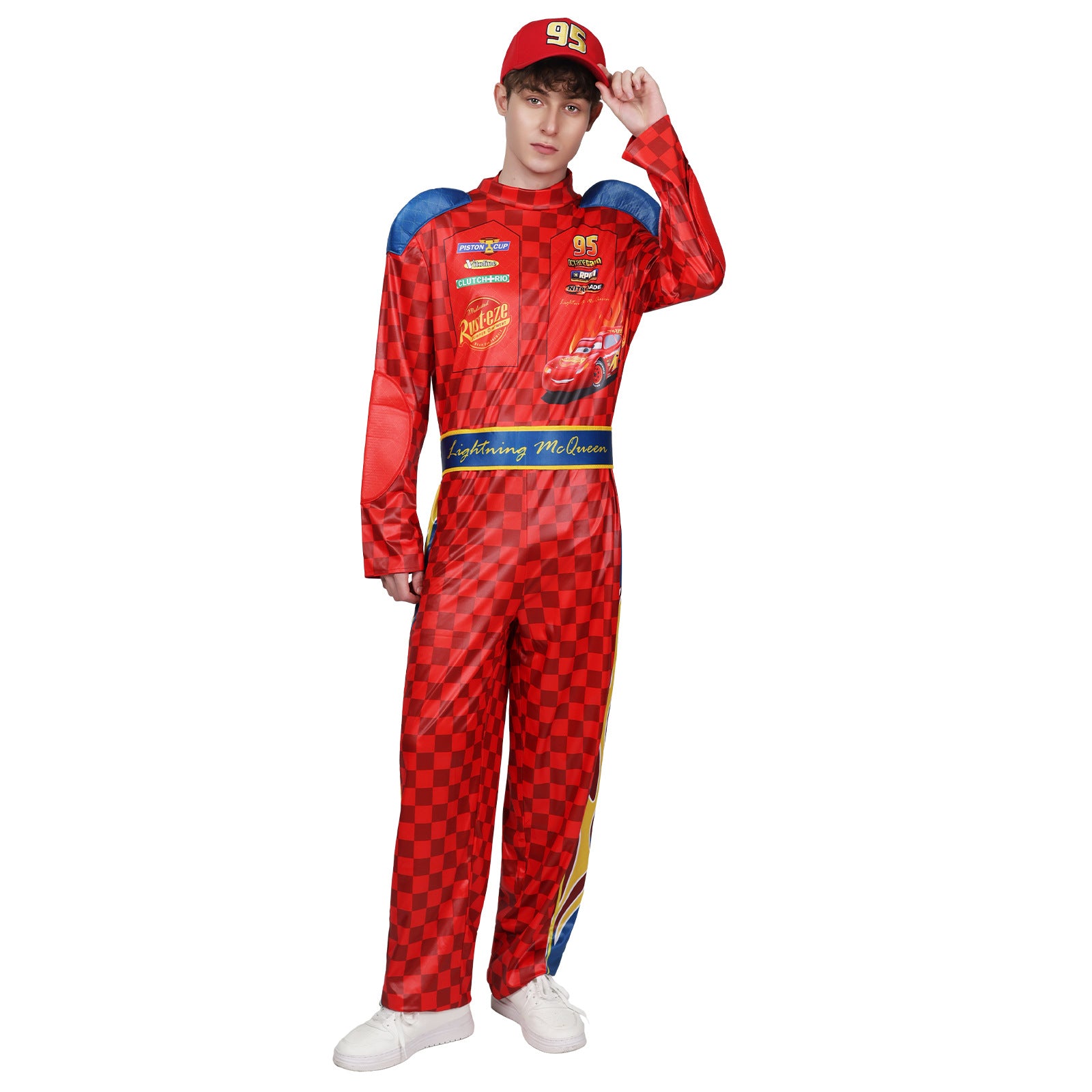 Racing Driver Cosplay Costume: Jumpsuit and Cap