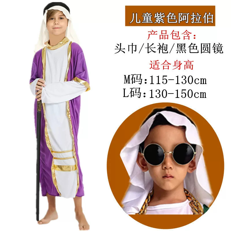 Kids’ Arabic Costume with Robe and Glasses