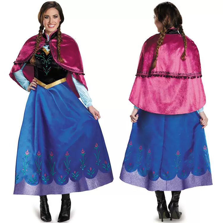 Fairytale Carnival Costume with Dress and Cape