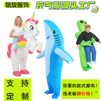 Inflatable Costume: Unicorn, Shark, or Alien