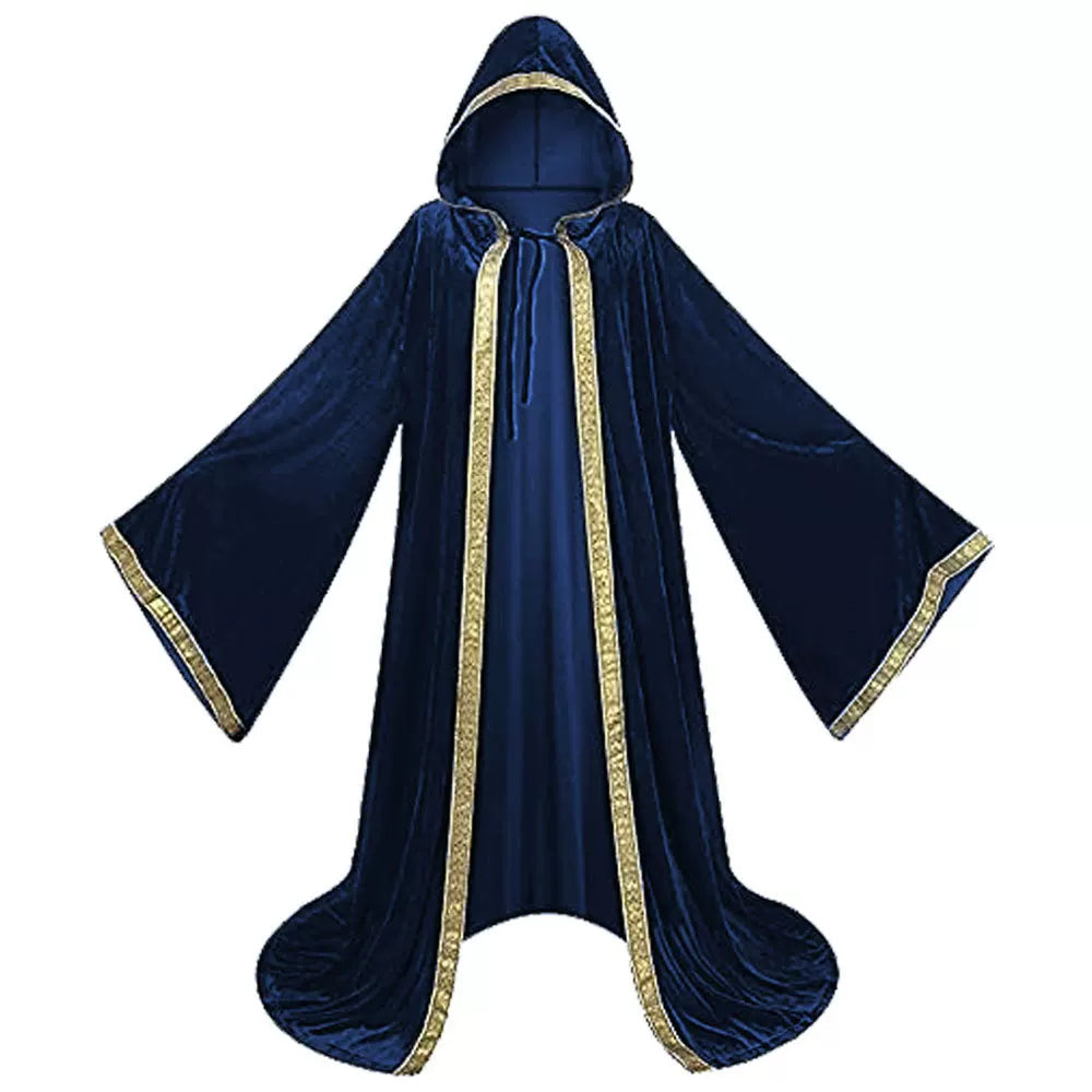 Dark Blue Hooded Costume Cloak