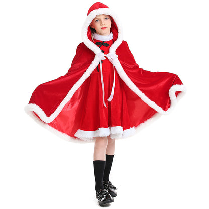 Festive Santa Costume: Dress and Cape