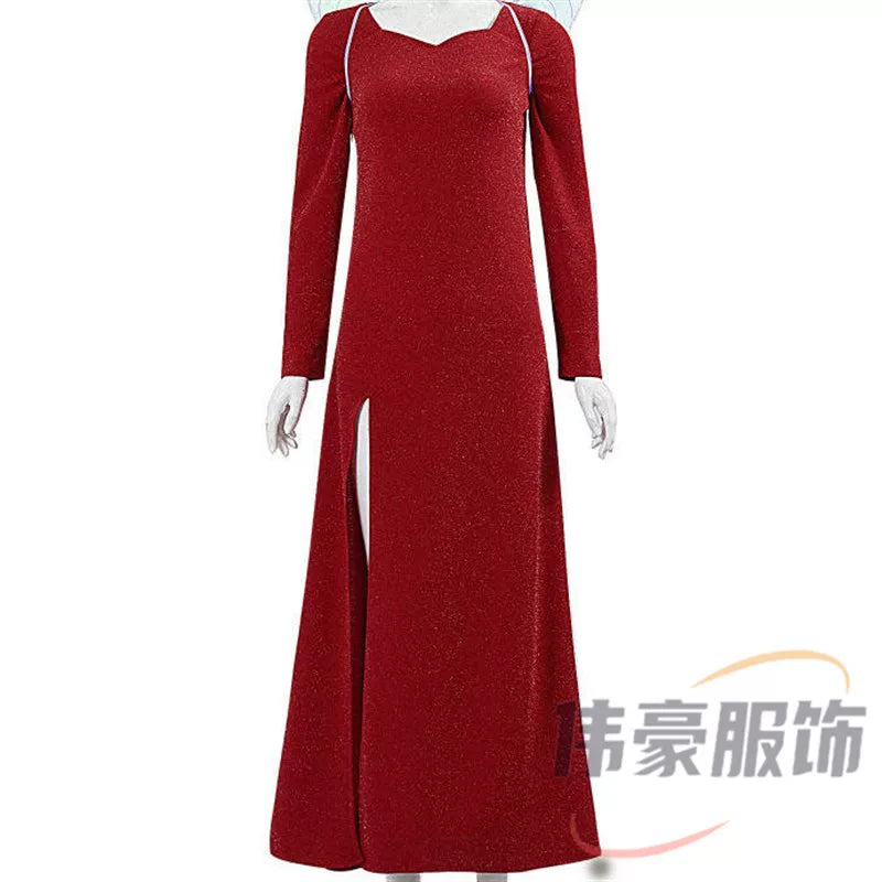 Shrek Cosplay Dress: Red Evening Maxi