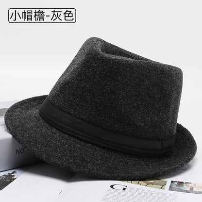 Carnival Hat with Black Ribbon and Short Brim