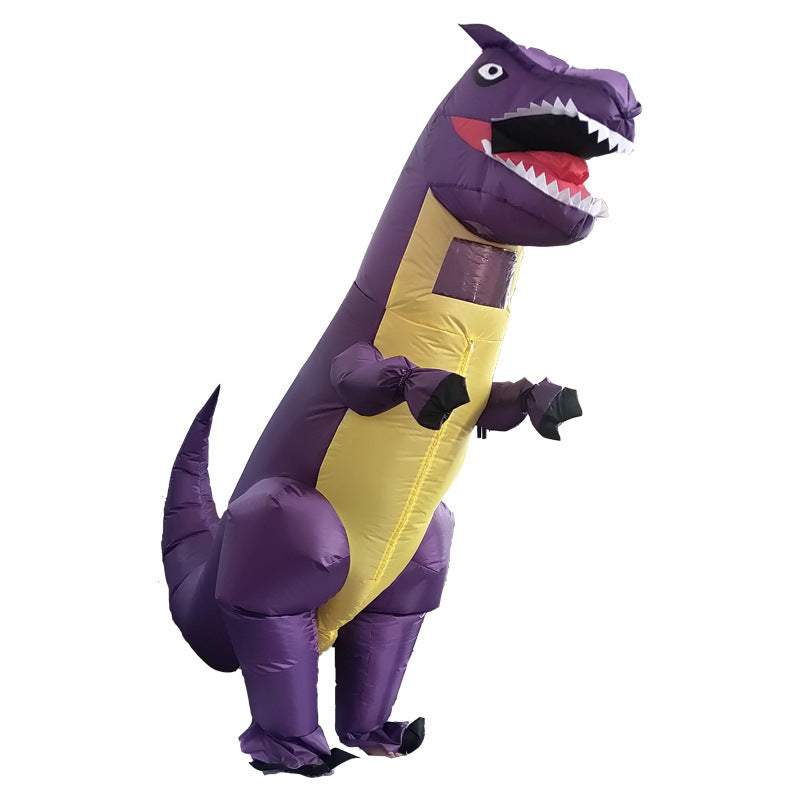Purple Inflatable Tyrannosaurus Rex Dinosaur Costume