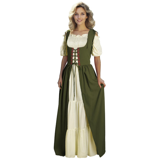 HOMELEX Renaissance Dress Women - Medieval Elf Costume Plus Size Ren Faire Midevil Festival Outfit