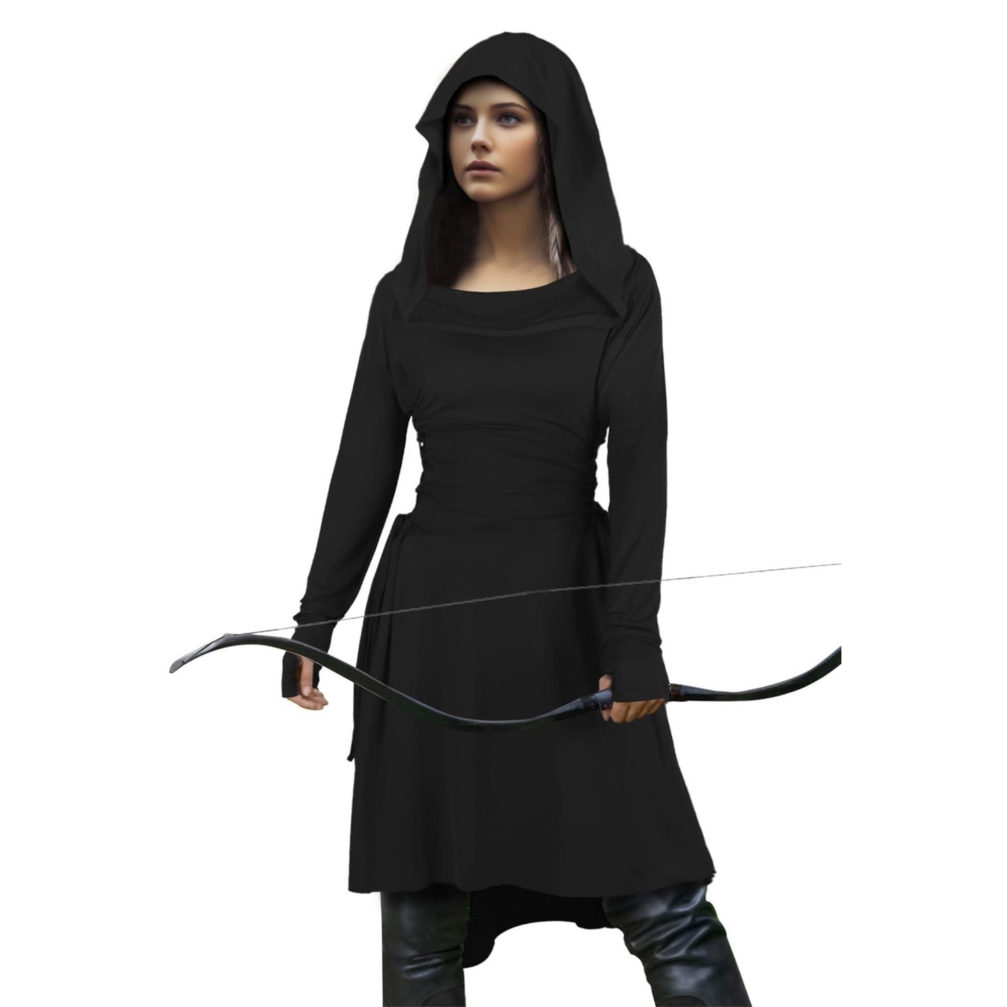 HOMELEX Renaissance Hood Dress for Women Medieval Ren Fair Halloween Hooded Cloak Robes Costume