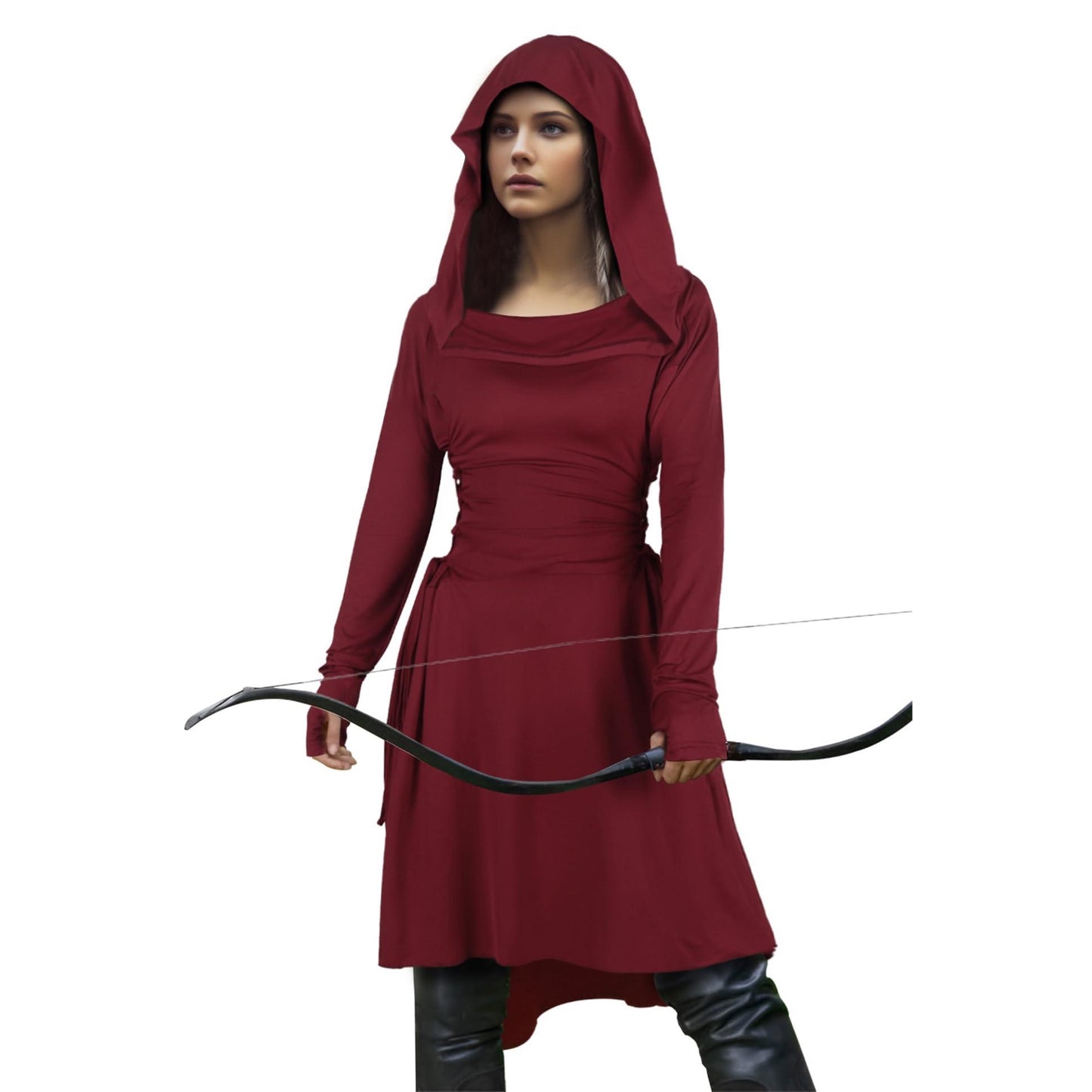 HOMELEX Renaissance Hood Dress for Women Medieval Ren Fair Halloween Hooded Cloak Robes Costume