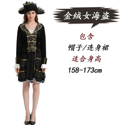 Pirate Carnival Costume with Hat and Dress