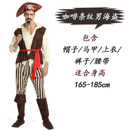 Pirate Costume with Hat, Vest, and Pants