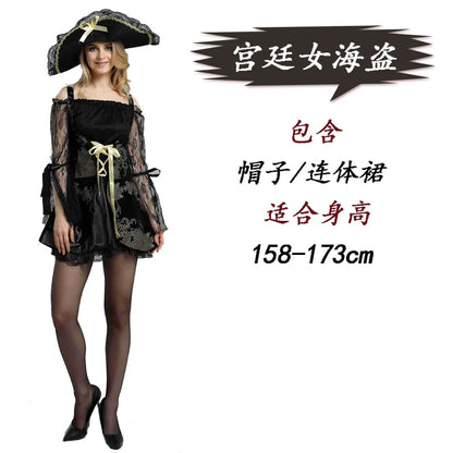 Pirate Carnival Costume with Hat and Dress