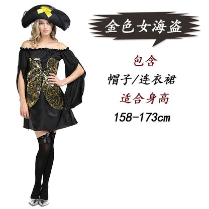 Pirate-Style Costume with Hat and Dress