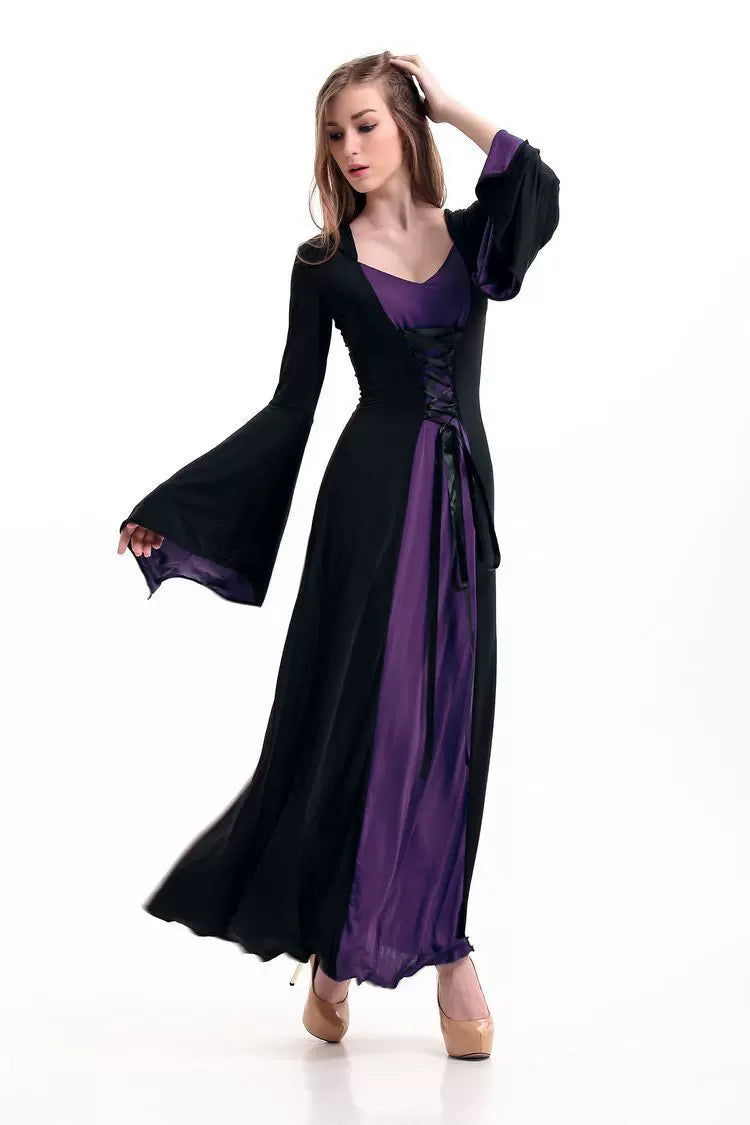 Gothic costume dress with corset lacing