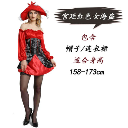 Pirate Halloween costume with dress and hat