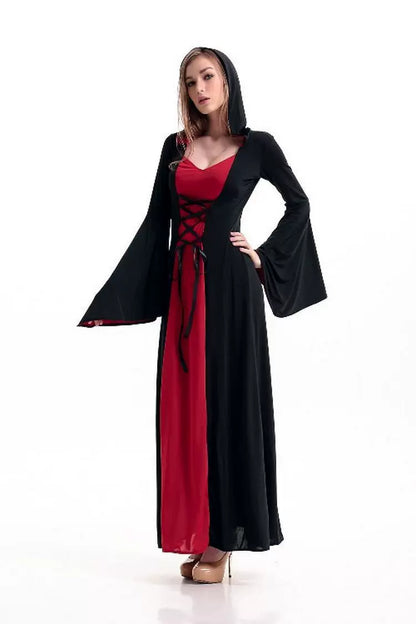 Long Gothic Hooded Costume Dress