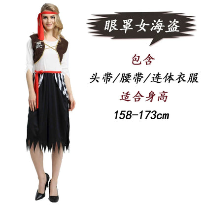 Pirate Costume with Headband and Belt