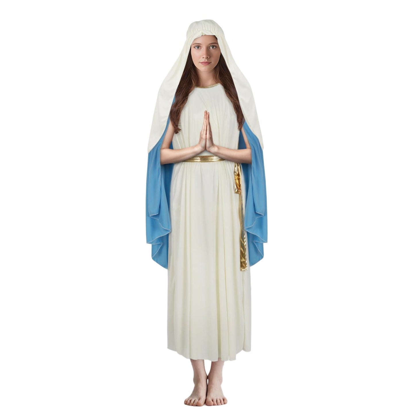 HOMELEX Mary the Virgin Mary Costume Biblical Jesus Adult Robe For Women Easter Saint Halloween Christmas Cosplay