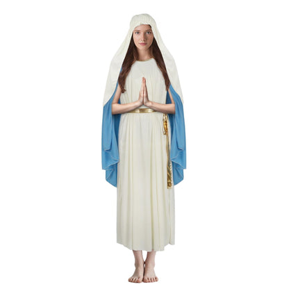 HOMELEX Mary the Virgin Mary Costume Biblical Jesus Adult Robe For Women Easter Saint Halloween Christmas Cosplay