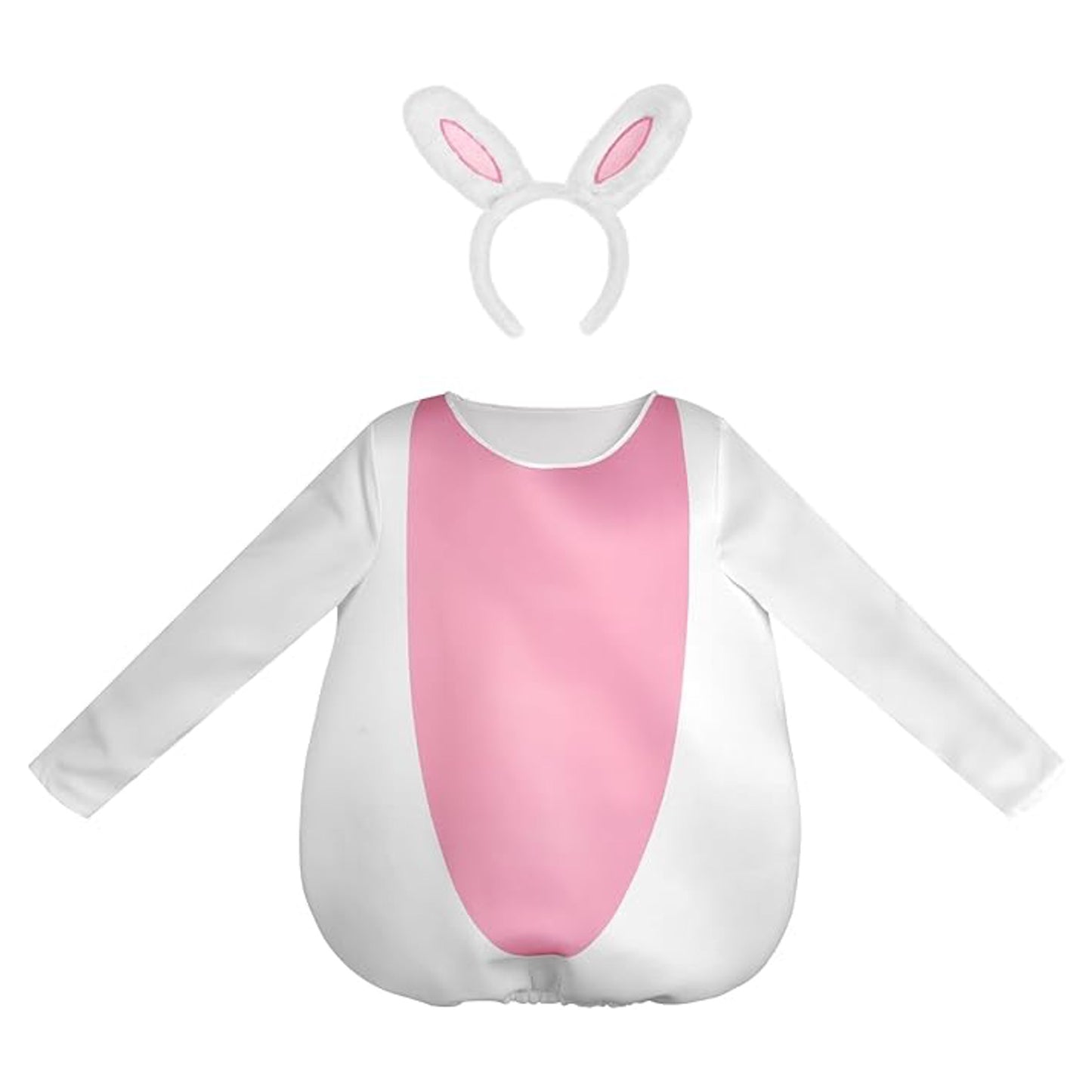 HOMELEX Rabbit Costume Unisex Adult Woman Halloween Animals Jumpsuit One-Piece with Rabbit Ears