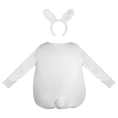 HOMELEX Rabbit Costume Unisex Adult Woman Halloween Animals Jumpsuit One-Piece with Rabbit Ears