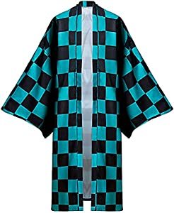 Tanjiro Checkered Cloak for Cosplay, Size M