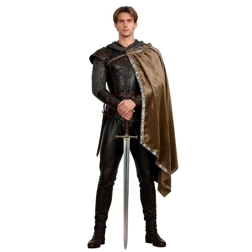 Brown Asymmetrical Carnival Cape