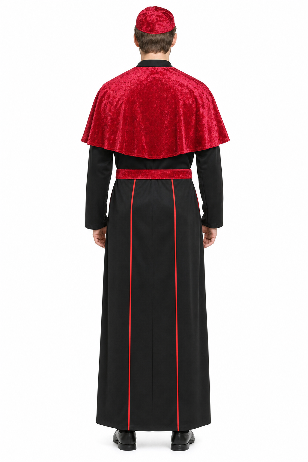 Priest costume with velvet cape