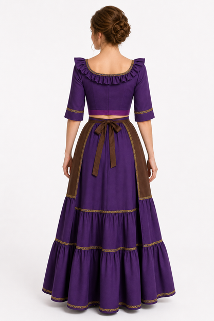 Women's Halloween Cosplay Costume Set back view 2