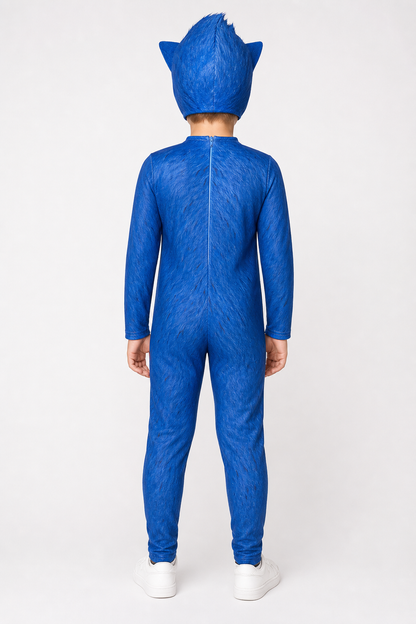 Blue Hedgehog Hooded Halloween Costume