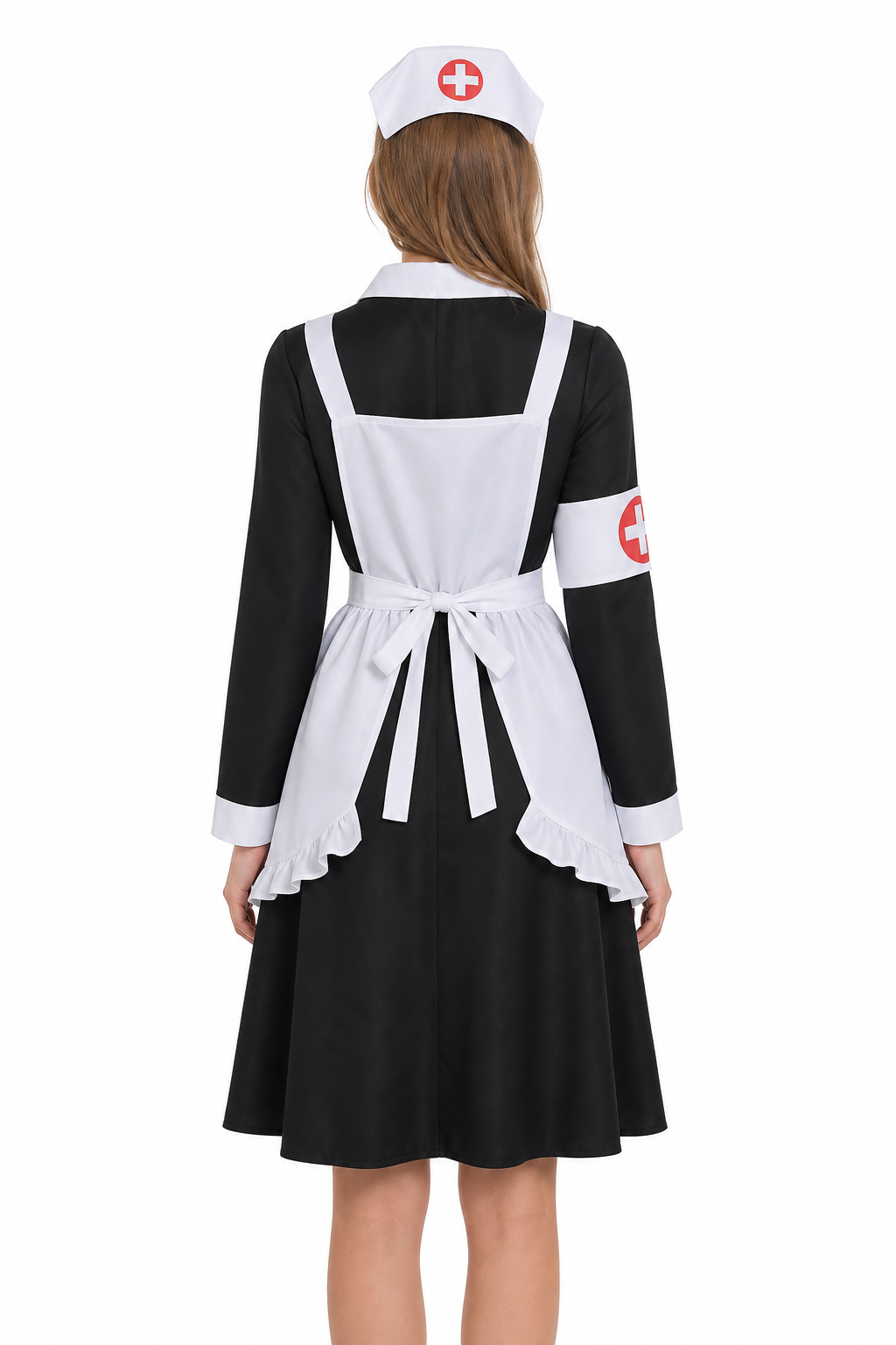 Nurse Costume Carnival Set with Apron and Cap