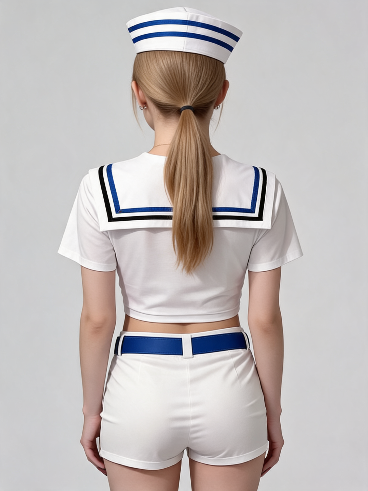 Carnival Sailor Costume, White and Blue Set